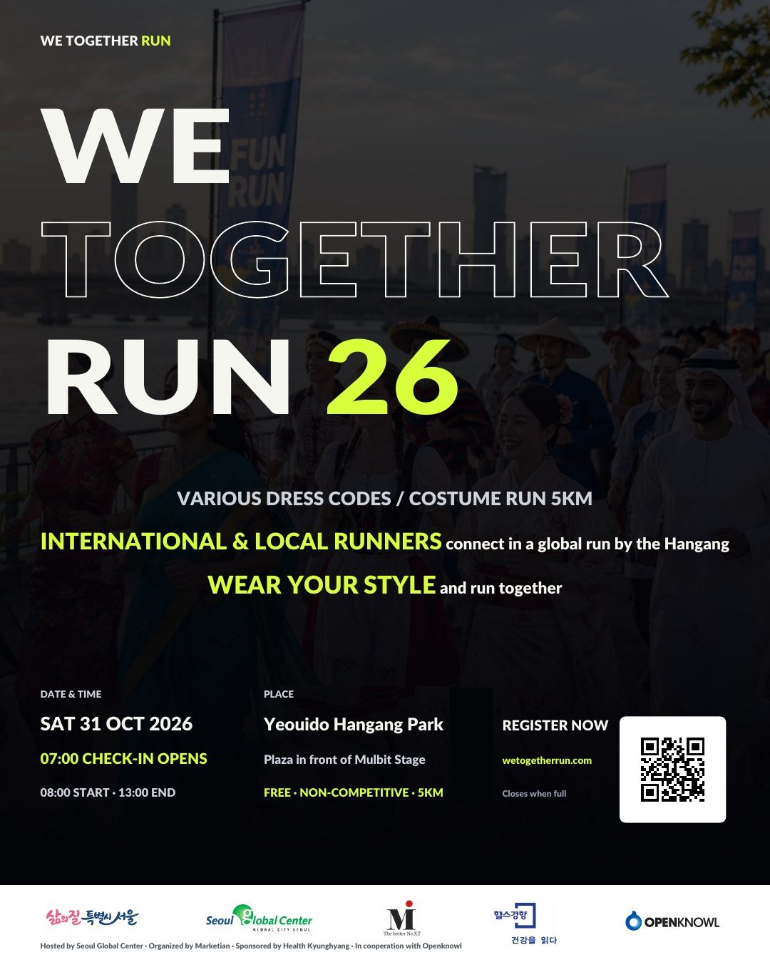 🏃‍♀️ Let’s Run Together in Seoul! WE TOGETHER RUN 🏃‍♂️

Different nationalities…